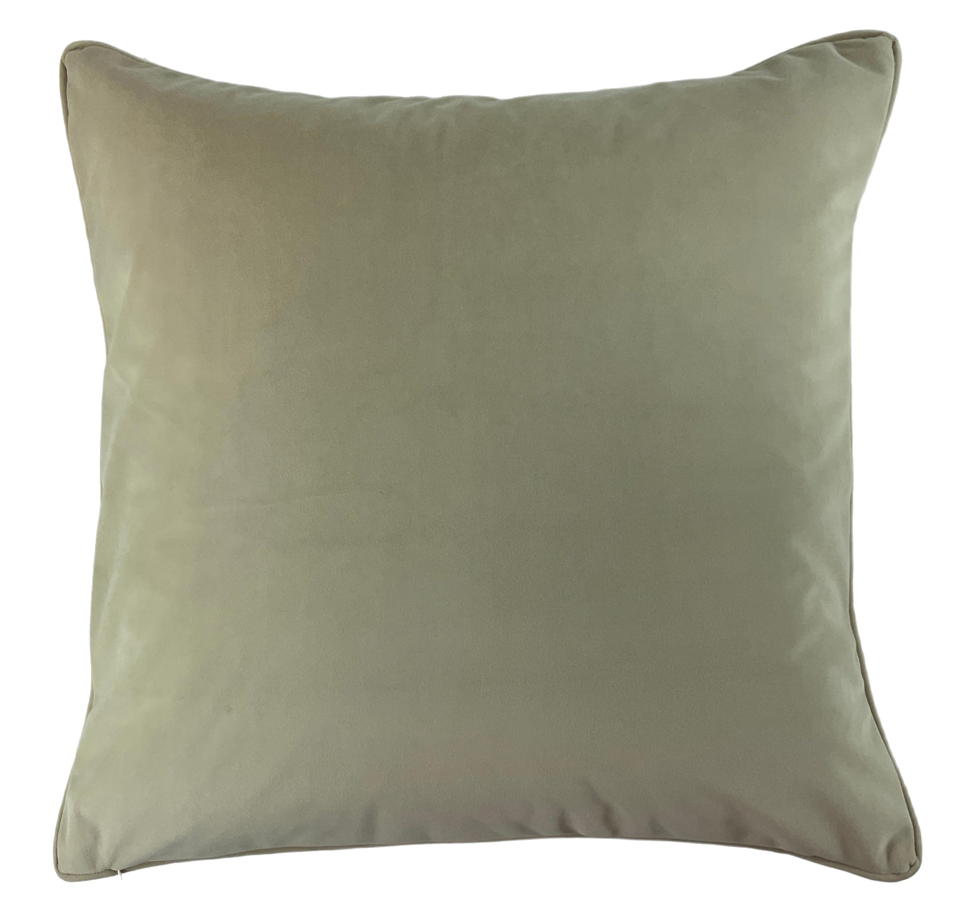Malini Lge Slub Cream With Nat Piping & Nat Rev Square Cushion 56x56